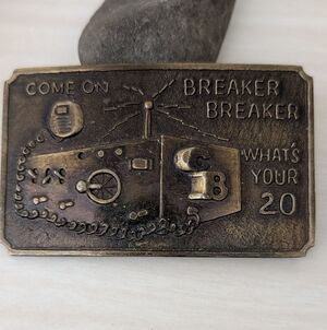 Vintage Trucker CB Belt Buckle.